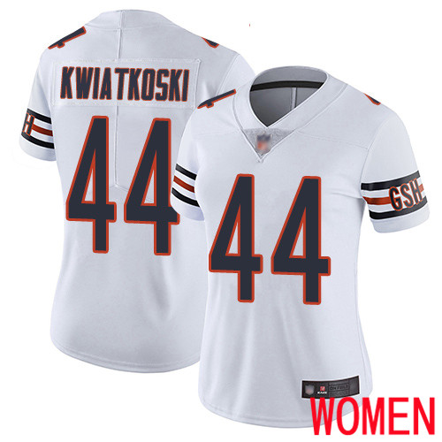 Chicago Bears Limited White Women Nick Kwiatkoski Road Jersey NFL Football #44 Vapor Untouchable->youth nfl jersey->Youth Jersey